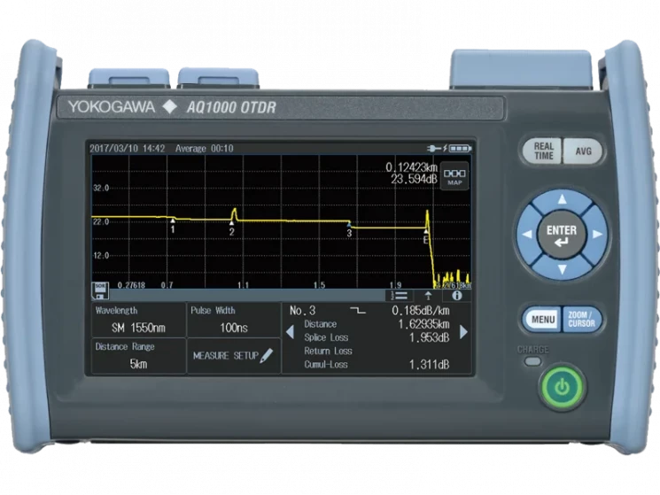 Рефлектометр оптический Yokogawa AQ1000-UFC SM, 1310/1550 нм, 32/30 дБ, PC, SLS, TS, адаптер FC