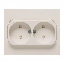 Розетка 2-м СП Стокгольм 10А IP20 без заземл. защ. шторки бел. PROxima EKF EXR10-102-10