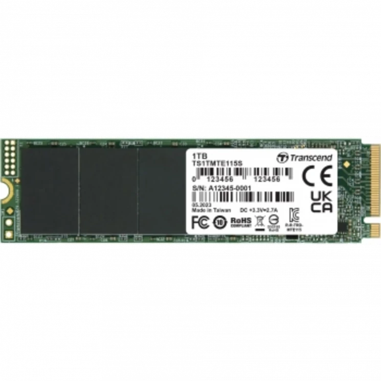 Накопитель SSD Transcend PCIe 3.0 x4 1TB TS1TMTE115S 115S M.2 2280 0.2 DWPD