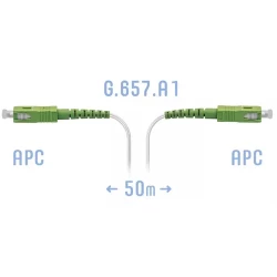 Патчкорд оптический SC/APC, кабель BO-FTTH-FW-1, 50 метров