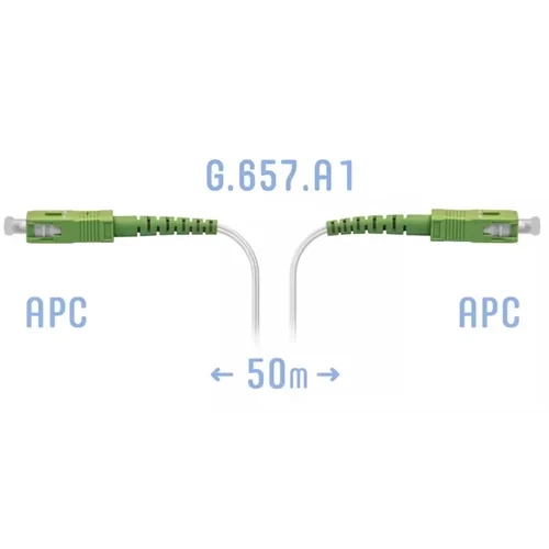 Патчкорд оптический SC/APC, кабель BO-FTTH-FW-1, 50 метров