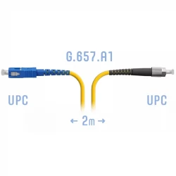 Патчкорд оптический FC/UPC-SC/UPC SM G.657.A1 2 метра