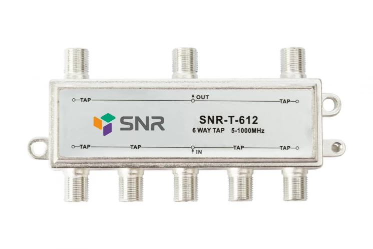 Ответвитель абонентский SNR-T-612, на 6 отводов, вносимое затухание IN-TAP 12dB.