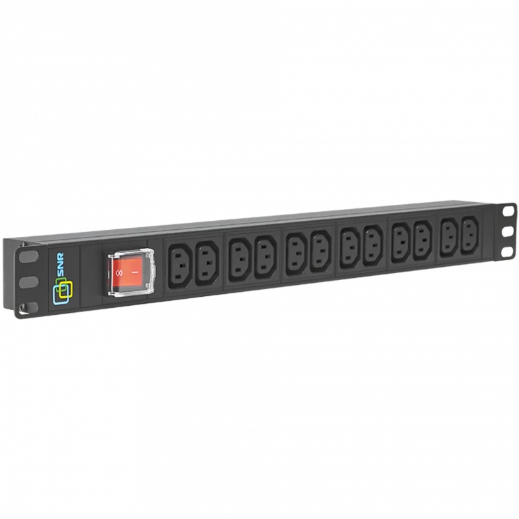 Блок розеток серии SNR-PDU базовый на 12xC13, без шнура питания с вилкой C14, 10A