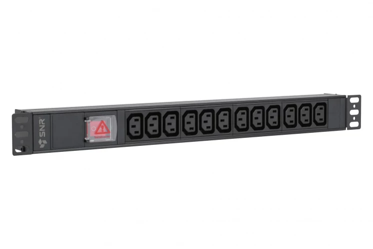 Блок розеток серии SNR-PDU базовый на 12xC13, без шнура питания с вилкой C14, 10A