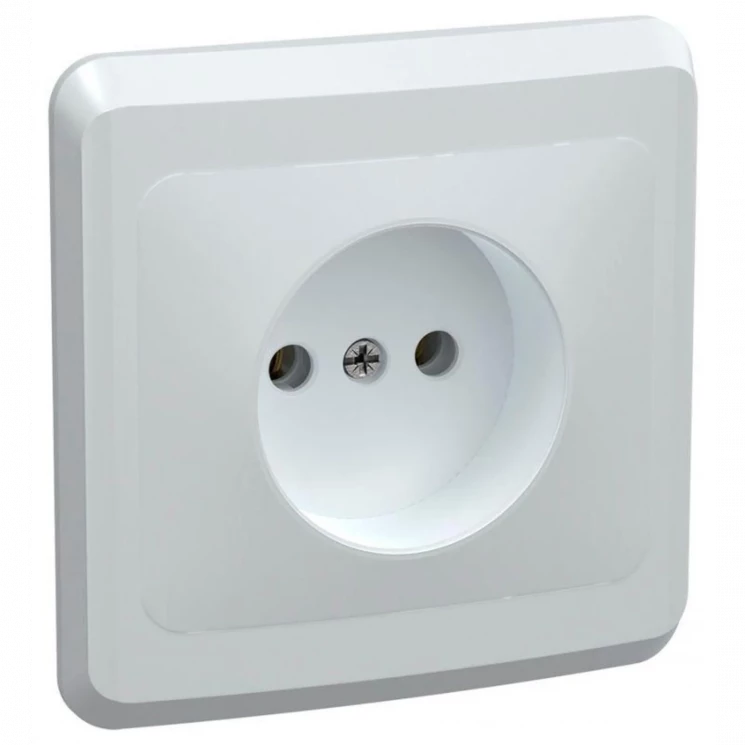 Розетка 1-м СП Вега РС10-2-ВБ 10А IP20 без заземл. без защ. шторок бел. IEK ERV10-K01-10-DM