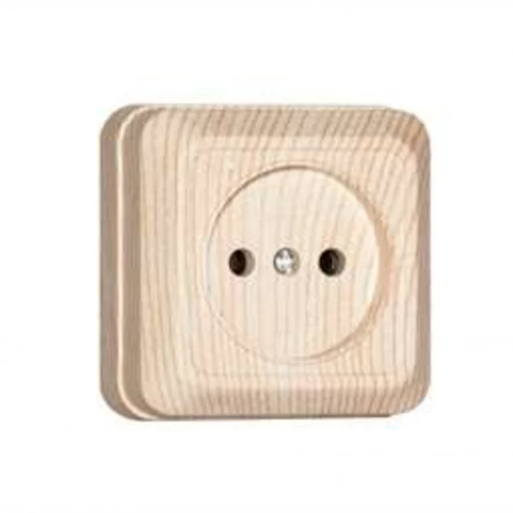 Розетка 1-м ОП Олимп 16А IP20 без заземл. сосна UNIVersal 5560896