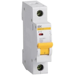 Выключатель автоматический модульный 1п B 16А 4.5кА ВА47-29 IEK MVA20-1-016-B