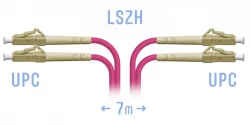 Патчкорд оптический LC/UPC-LC/UPC MM (OM4) Duplex 7 метров
