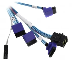 Кабель SuperMicro CBL-SAST-0811 HDmSAS-4SATA 70см, внутренний