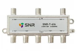 Ответвитель абонентский SNR-T-616, на 6 отводов, вносимое затухание IN-TAP 16dB.