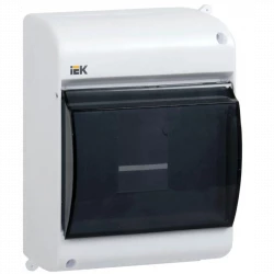 Корпус ОП КМПн 2/4 Krepta 3 IP30 для 4-х авт. выкл. прозр. крышка пластик. бел. IEK MKP42-N-04-30-12