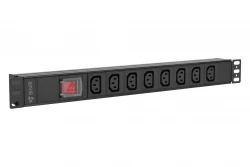 Блок розеток серии SNR-PDU базовый на 8xC13, без шнура питания с вилкой C14, 10A