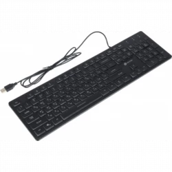 Клавиатура Оклик 550ML черный USB slim Multimedia LED