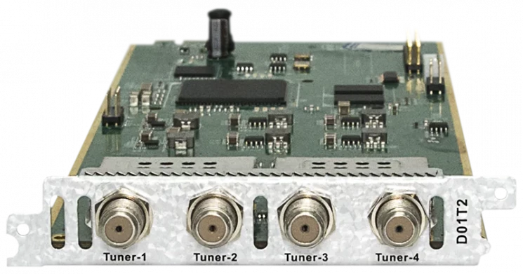 Модуль четырёхтюнерного DVB-C/T/T2 демодулятора D01T2 для DCP-3000MF