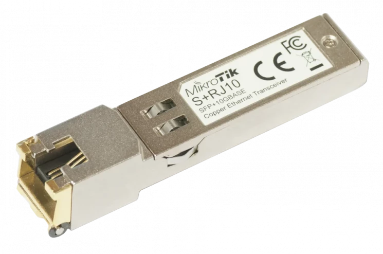 Модуль Mikrotik SFP+ с интерфейсом RJ45, до 10G