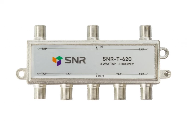 Ответвитель абонентский SNR-T-620, на 6 отводов, вносимое затухание IN-TAP 20dB.