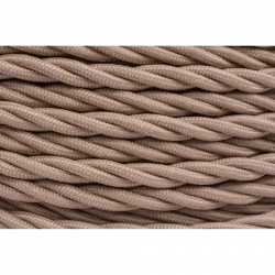 Провод ретро 2х1.5 матов. капучино (уп.50м) Bironi B1-424-716-50