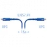 Патчкорд оптический армированный SC/UPC 15метров