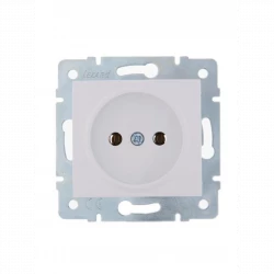 Розетка 1-м СП Karina 16А IP20 без заземл. термопласт механизм бел. LEZARD 707-0288-121B
