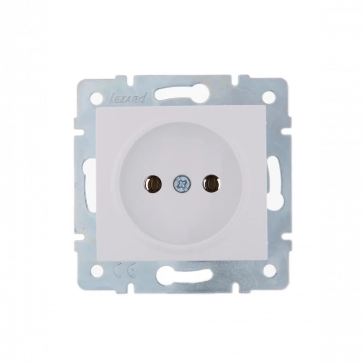 Розетка 1-м СП Karina 16А IP20 без заземл. термопласт механизм бел. LEZARD 707-0288-121B