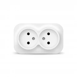 Розетка 2-м ОП 10А IP20 без заземл. бел. IONICH 1417