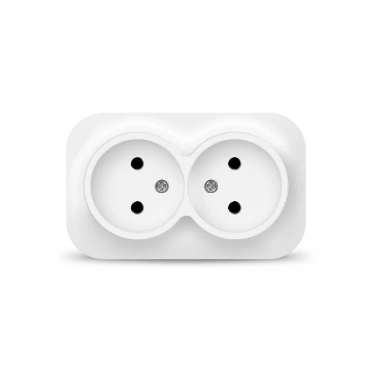 Розетка 2-м ОП 10А IP20 без заземл. бел. IONICH 1417