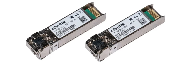 Комплект модулей Mikrotik SFP/SFP+/SFP28, дальность до 15км, 1270nm + 1330nm, SM, LC