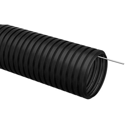 Труба гофрированная ПНД d20мм с протяжкой черн. (уп.100м) IEK CTG20-20-K02-100-1