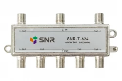 Ответвитель абонентский SNR-T-624, на 6 отводов, вносимое затухание IN-TAP 24dB.