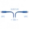 Патчкорд оптический армированный SC/UPC 20метров