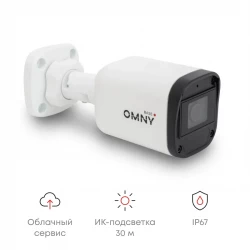Камера сетевая буллет 2Мп OMNY Base LB-MP2M-28 с микрофоном, объектив 2.8мм, DWDR
