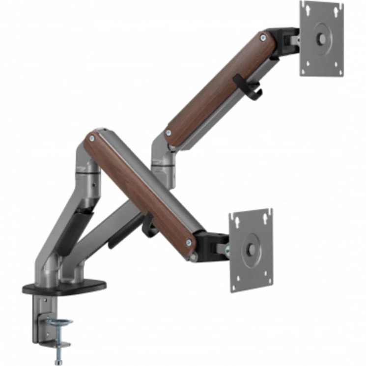 Кронштейн для мониторов Ultramounts UM735WD серый/коричневый 17"-27" макс.7кг крепление к столешнице