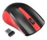 Мышь Оклик 485MW черный/красный оптическая (1600dpi) беспроводная USB для ноутбука (3but)