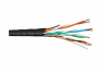 Кабель U/UTP4 cat.5e NETKO, 4 пары 24 AWG BC, с проволочным тросом, PE, outdoor, 305м