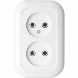 Розетка 2-м СП Валентина РС10-393 10А IP20 бел. Кунцево 5449