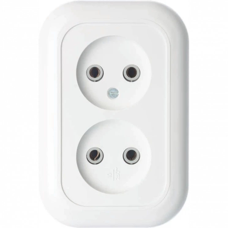 Розетка 2-м СП Валентина РС10-393 10А IP20 бел. Кунцево 5449