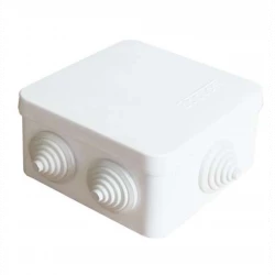 Коробка распределительная ОП 84х84х45мм IP54 7 выходов 3 гермоввода крышка защелкивающаяся бел. Eppl