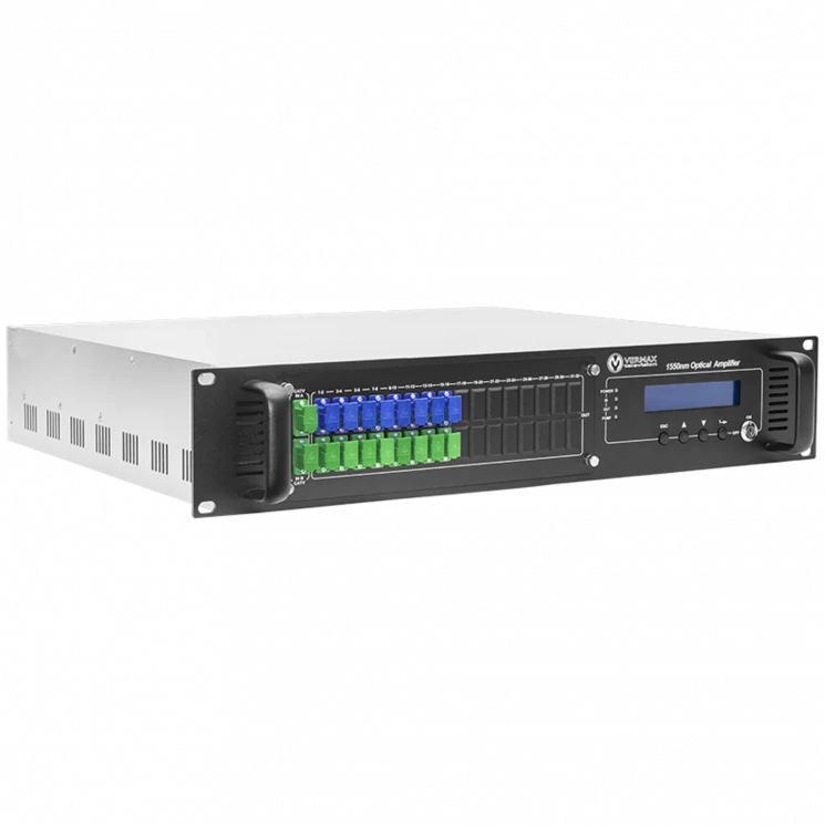 Оптический усилитель VERMAX для сетей КТВ, 2 входа, 16*17dBm выхода, WDM фильтр PON