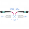 Патчкорд оптический MPO/UPC FF MM (50/125 OM4), 12 волокон, 12 метров (Cross)