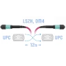 Патчкорд оптический MPO/UPC FF MM (50/125 OM4), 12 волокон, 12 метров (Cross)