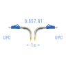 Патчкорд оптический LC/UPC SM G.657.A1 (угловой) 1 метр