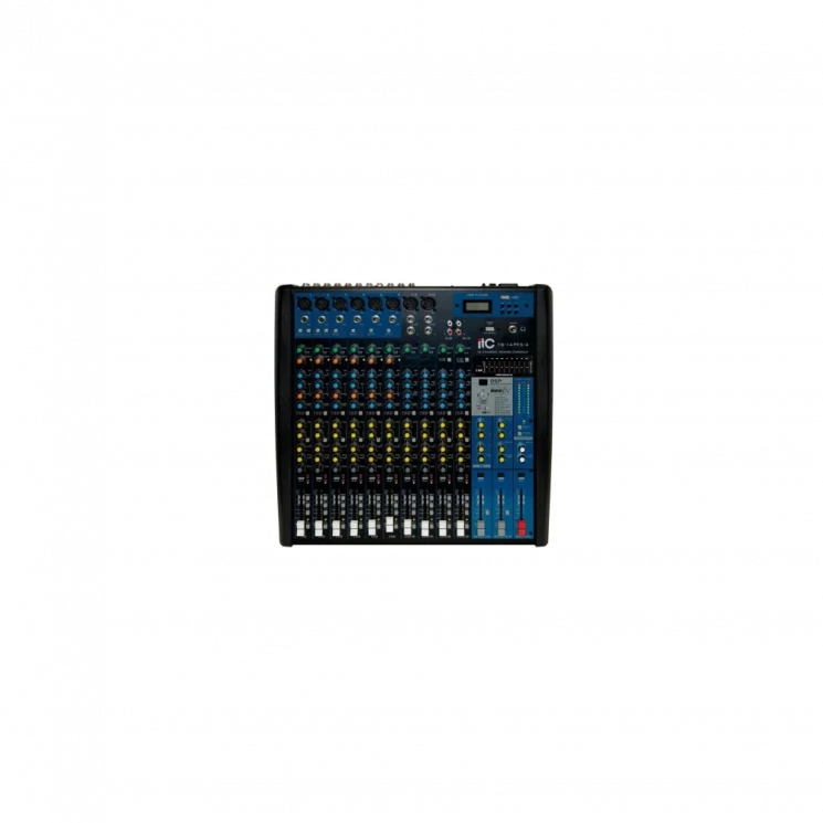 Микшер ITC TS-14PFX-4, 14 каналов ввода, 4 группы вывода, с MP3-плеером и 24-битным DSP
