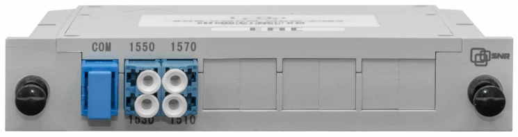 Мультиплексор CWDM одноволоконный 2-канальный, (trx:1550/1530, 1570/1510), в пластиковом слоте