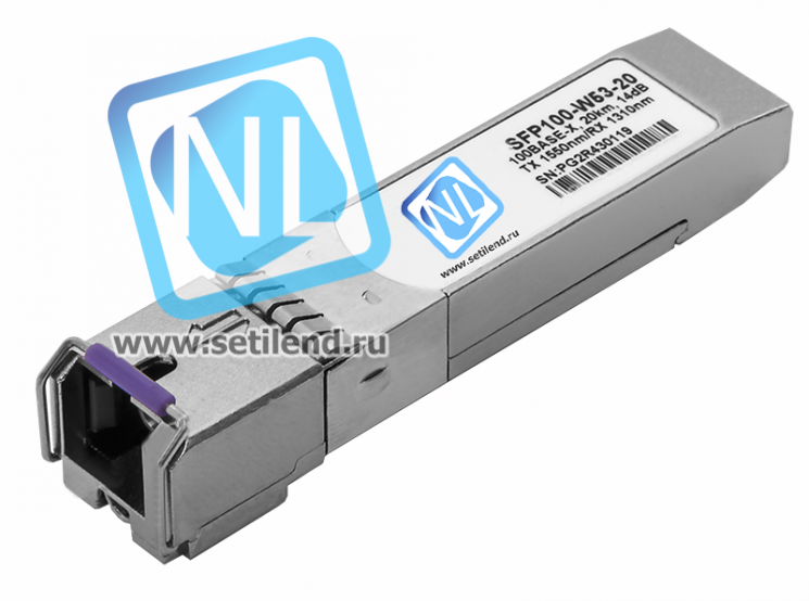 Модуль SFP WDM, дальность до 20км (12dB), 1310/1490nm