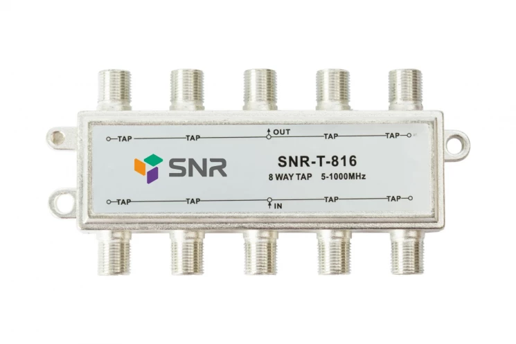 Ответвитель абонентский SNR-T-816 на 8 отводов, вносимое затухание IN-TAP 16dB.