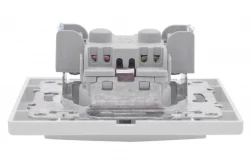 Розетка 1-м СП Минск 16А IP20 с заземл. защ. шторки бел. Basic EKF ERR16-028-100
