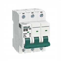 Выключатель автоматический модульный 3п D 16А 6кА ВА-103 DEKraft 12369DEK