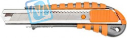 63-011, Нож с отламывающимся лезвием, 18 мм, металлический корпус