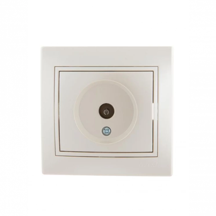 Розетка телевизионная проходная TV СП Mira 16А IP20 со вставкой жемчуж./бел. перламутр. LEZARD 701-3